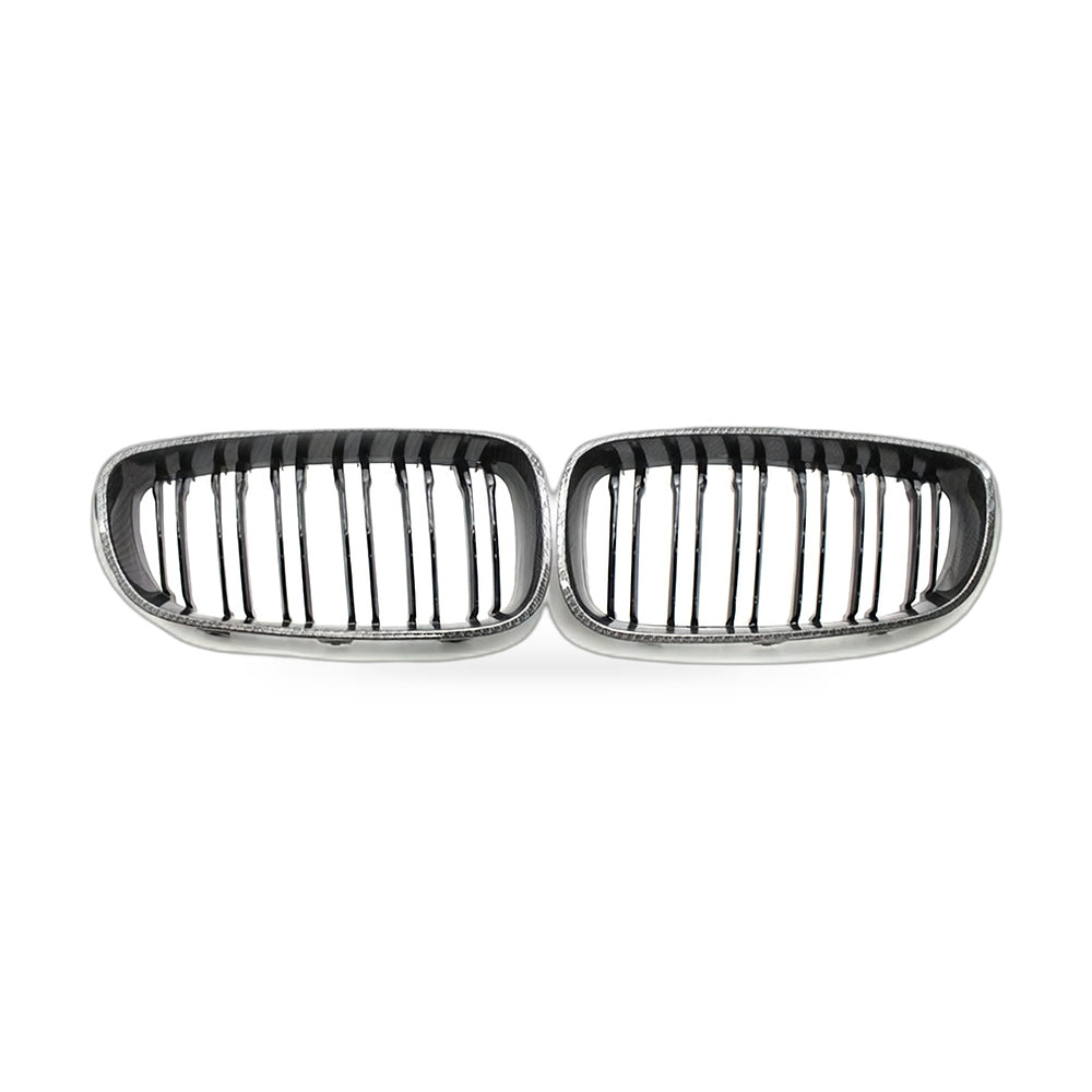 Carbon Gloss Black Dual Line Front Grille Suitable for BMW 3 GT F34 2014-2017 - ZT2