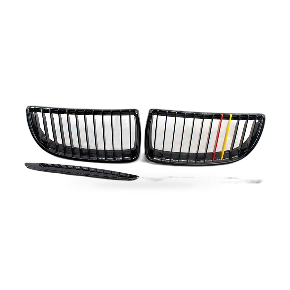 Gloss Black Red Yellow Front Grille Suitable for BMW 3 Series E90 E91 2006-2008 - ZT2