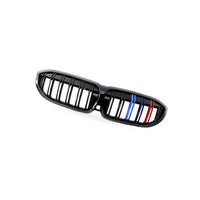 Dual Line Gloss Black Tri-Color Stripe Grille Suitable for BMW 3 Series G20 G28 - BD1