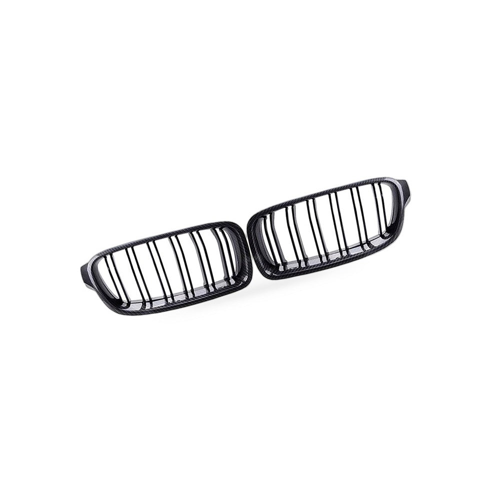 Half Carbon Gloss Black Dual Line Grille Suitable for BMW 3 Series F30 F35 13-19 - BD2
