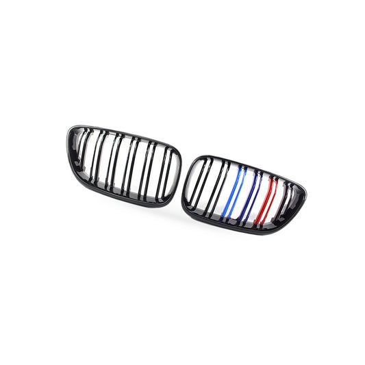 Gloss Black M Style Double Slat Grille Suitable for BMW 2 Series F22 F23