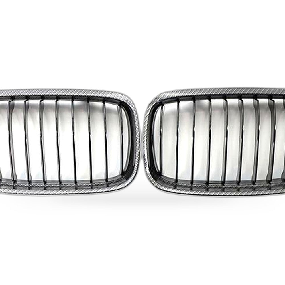 BMW 3 Series E90 E91 09-12 Carbon Texture Gloss Black Front Bumper Grille - XQ1