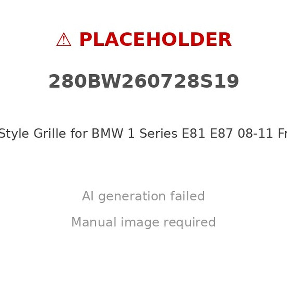 Black M-Style Grille for BMW 1 Series E81 E87 08-11 Front Bumper Grille [Gloss Black M-Style Grille] - XQ1