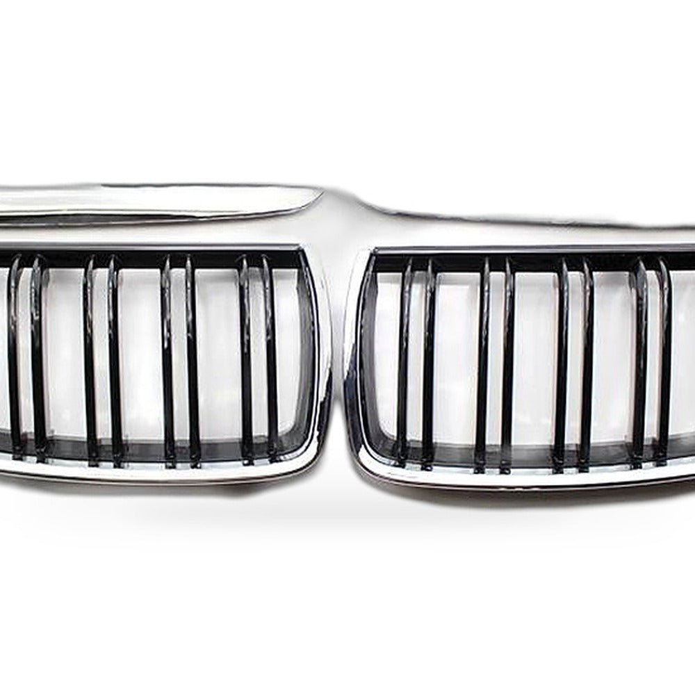 BMW 3 Series E90 E91 06-08 Modified Chrome Double Line Grille Double Bar Grille - XQ1