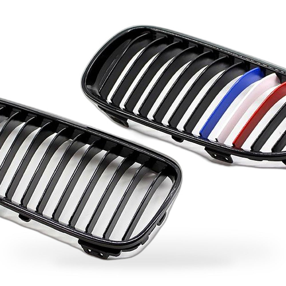BMW 3 Series Coupe E92 E93 10-14 Gloss Black M-Style Grille Front Face - XQ1