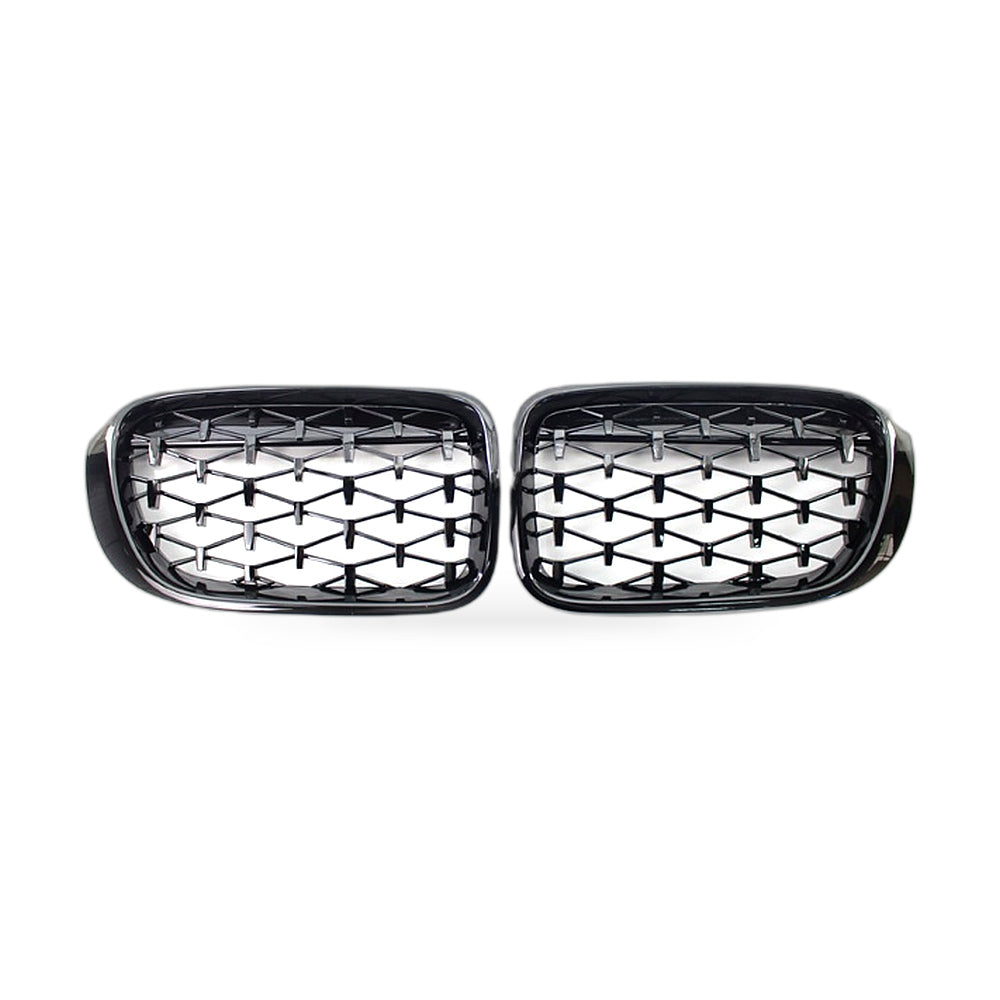 BMW X3 X4 F25 F26 14-16 Meteor Diamond Grille Mesh [Meteor Gloss Black] - ZT2