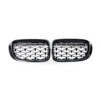 BMW X3 X4 F25 F26 14-16 Meteor Diamond Grille Mesh [Meteor Gloss Black] - ZT2