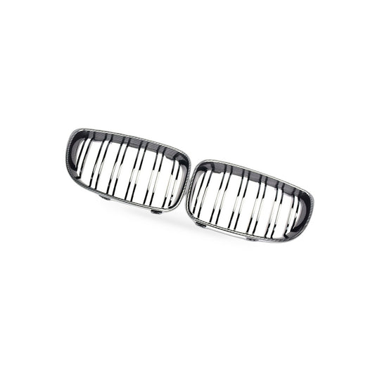 1 Series BMW E81 E87 08-11 Carbon Fiber Dual Line Front Grille Mesh
