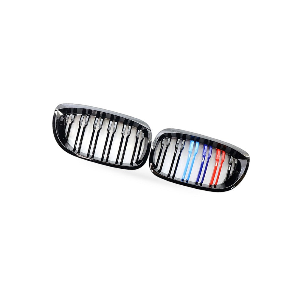 Gloss Black Dual Line Tri-Color M Style Grille Suitable for BMW 3 Series E46 - BD1
