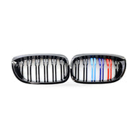 Gloss Black Dual Line Tri-Color M Style Grille Suitable for BMW 3 Series E46 - ZT2