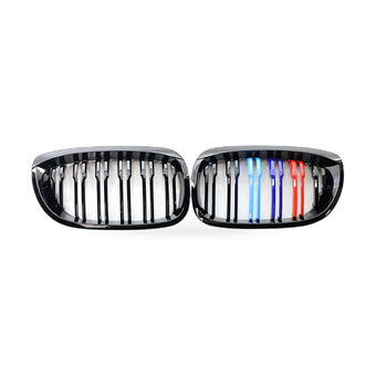 compare product Gloss Black Dual Line Tri-Color M Style Grille Suitable for BMW 3 Series E46