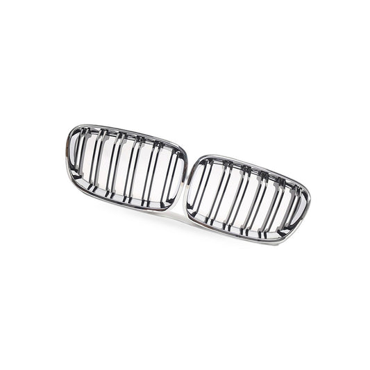 BMW 1 Series F20 Chrome Double Line Gloss Black Grille Suitable for 11-14