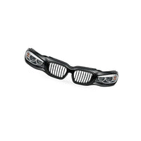 BMW 1 Series F20 Chrome Double Line Gloss Black Grille Suitable for 11-14 - BD3