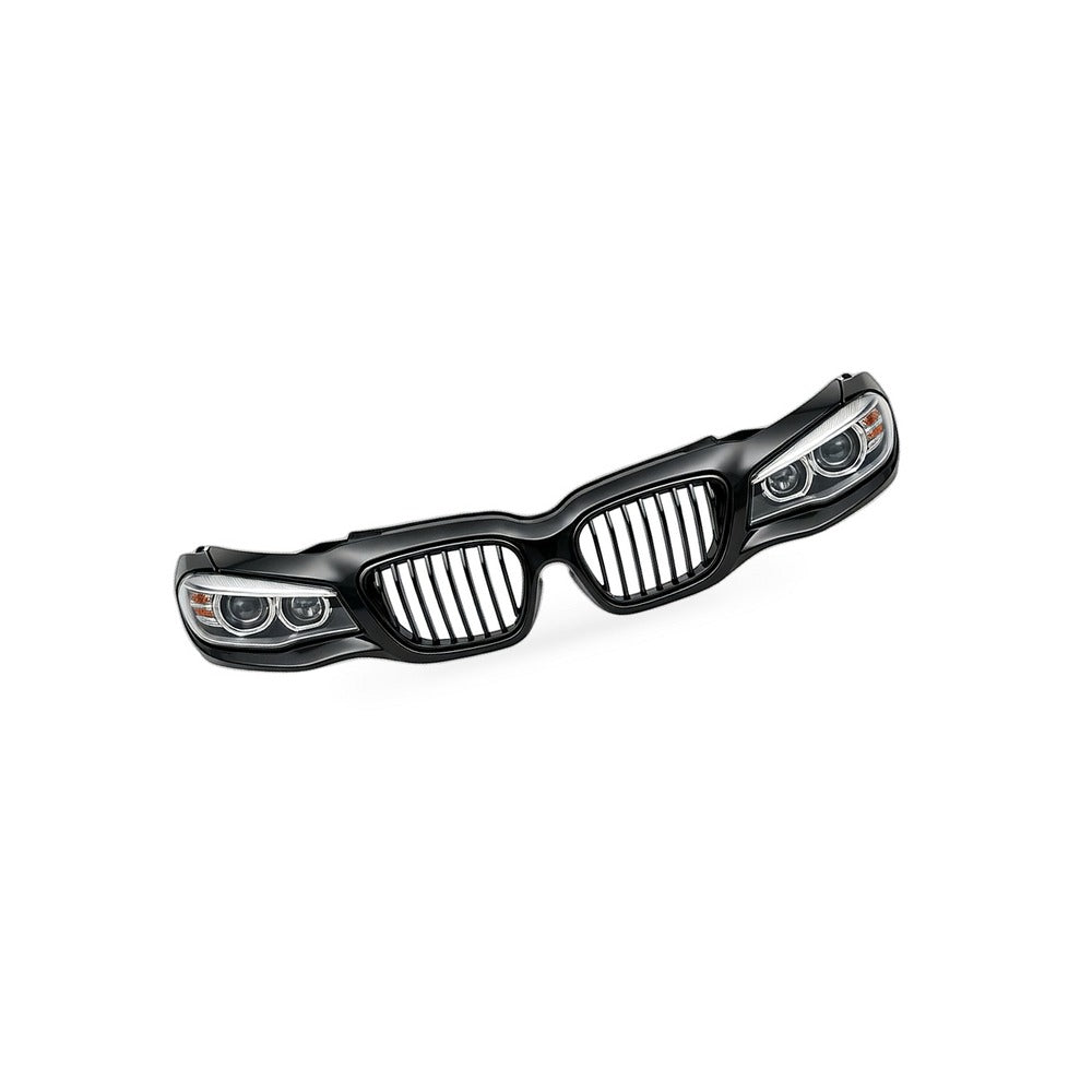 BMW 1 Series F20 Chrome Double Line Gloss Black Grille Suitable for 11-14 - BD4
