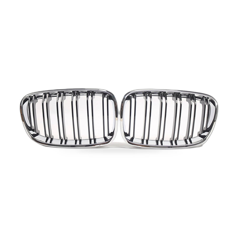 BMW 1 Series F20 Chrome Double Line Gloss Black Grille Suitable for 11-14 - ZT2