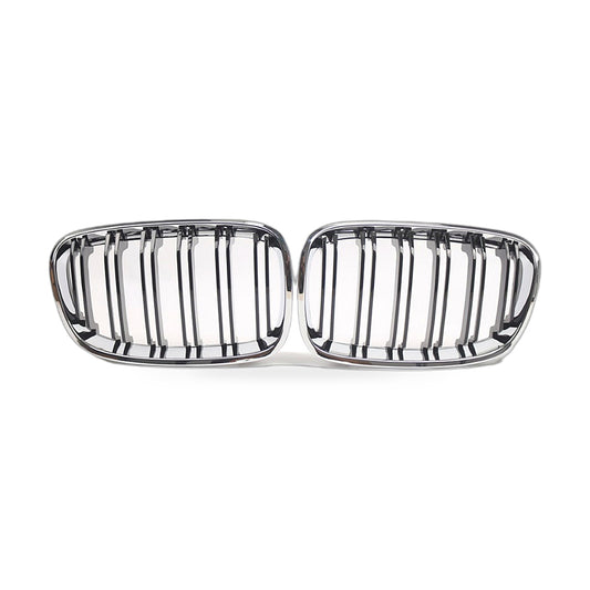 BMW 1 Series F20 Chrome Double Line Gloss Black Grille Suitable for 11-14 - ZT2