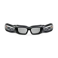 BMW 1 Series F20 Chrome Double Line Gloss Black Grille Suitable for 11-14 - ZT3