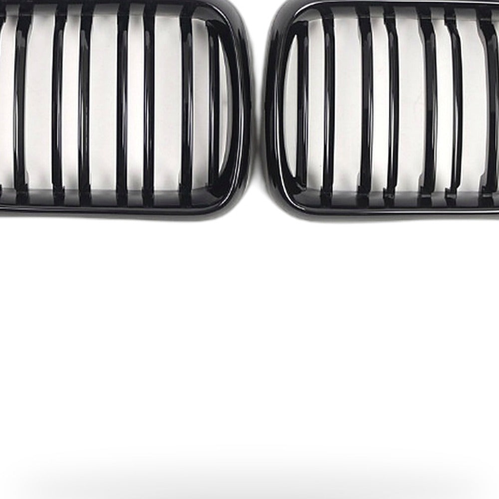 Dual Line Gloss Black Front Bumper Intake Grille Suitable for BMW 3 Series E36 - XQ1