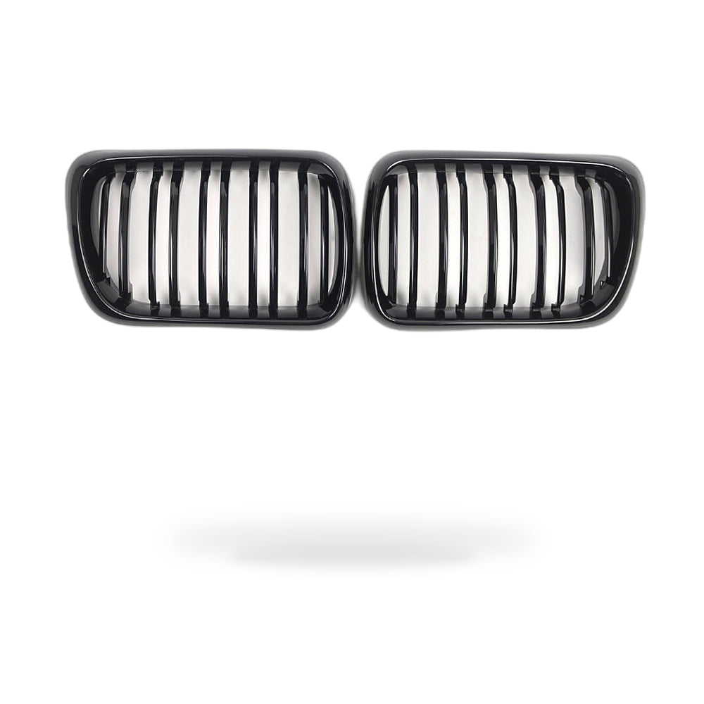 Dual Line Gloss Black Front Bumper Intake Grille Suitable for BMW 3 Series E36 - ZT2