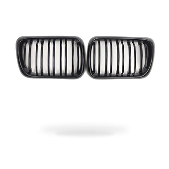 compare product Dual Line Gloss Black Front Bumper Intake Grille Suitable for BMW 3 Series E36