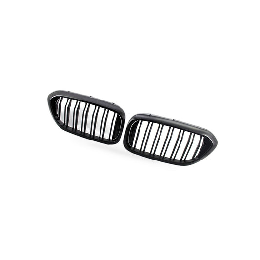 Front Bumper Grille Suitable for BMW 5 Series G30 G38 2017-2019 Matte Black Dual
