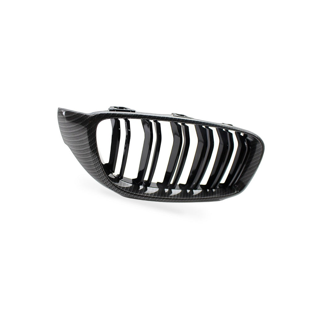 Grille Suitable for BMW 4 Series F32 2014-2016 Carbon Pattern Gloss Black Double - BD3
