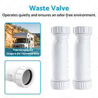 {{ 2Pcs Set Waterless Self Sealing Waste Valve Inline Trap Bath Basin Caravan RV }} - Buy Car Parts Online at {{ Kaka Auto Parts }}.