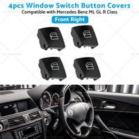 {{ 4PCS Driver Window Switch Button Cover Suitable for Mercedes Benz ML W164 W212 }} - Buy Car Parts Online at {{ Kaka Auto Parts }}.