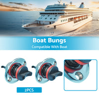 {{ 2x Boat Bungs Chrome Base with plastic Bung Coarse Thread Transom Bung Complete }} - Buy Car Parts Online at {{ Kaka Auto Parts }}.