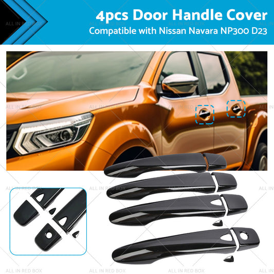 {{ 4PCS Black Door Handle Cover Suitable for Nissan Navara NP300 D23 2015-Onwards }} - Buy Car Parts Online at {{ Kaka Auto Parts }}.