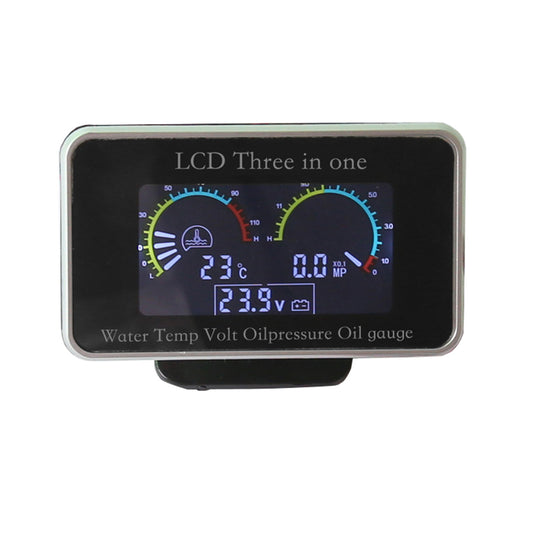 {{ 3in1 LCD Oil Pressure Gauge Monitor+Voltmeter+Water Temp Gauge 12V/24V Car Truck }} - Buy Car Parts Online at {{ Kaka Auto Parts }}.
