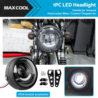 {{ Motorcycle 6. 5inch LED Headlight Spiral Side Mount Bracket Suitable For Cafe Racer }} - Buy Car Parts Online at {{ Kaka Auto Parts }}.