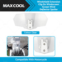 {{ Motorcycle Windshield Extension Clip On Windscreen Screen Wind Deflector Spoiler }} - Buy Car Parts Online at {{ Kaka Auto Parts }}.