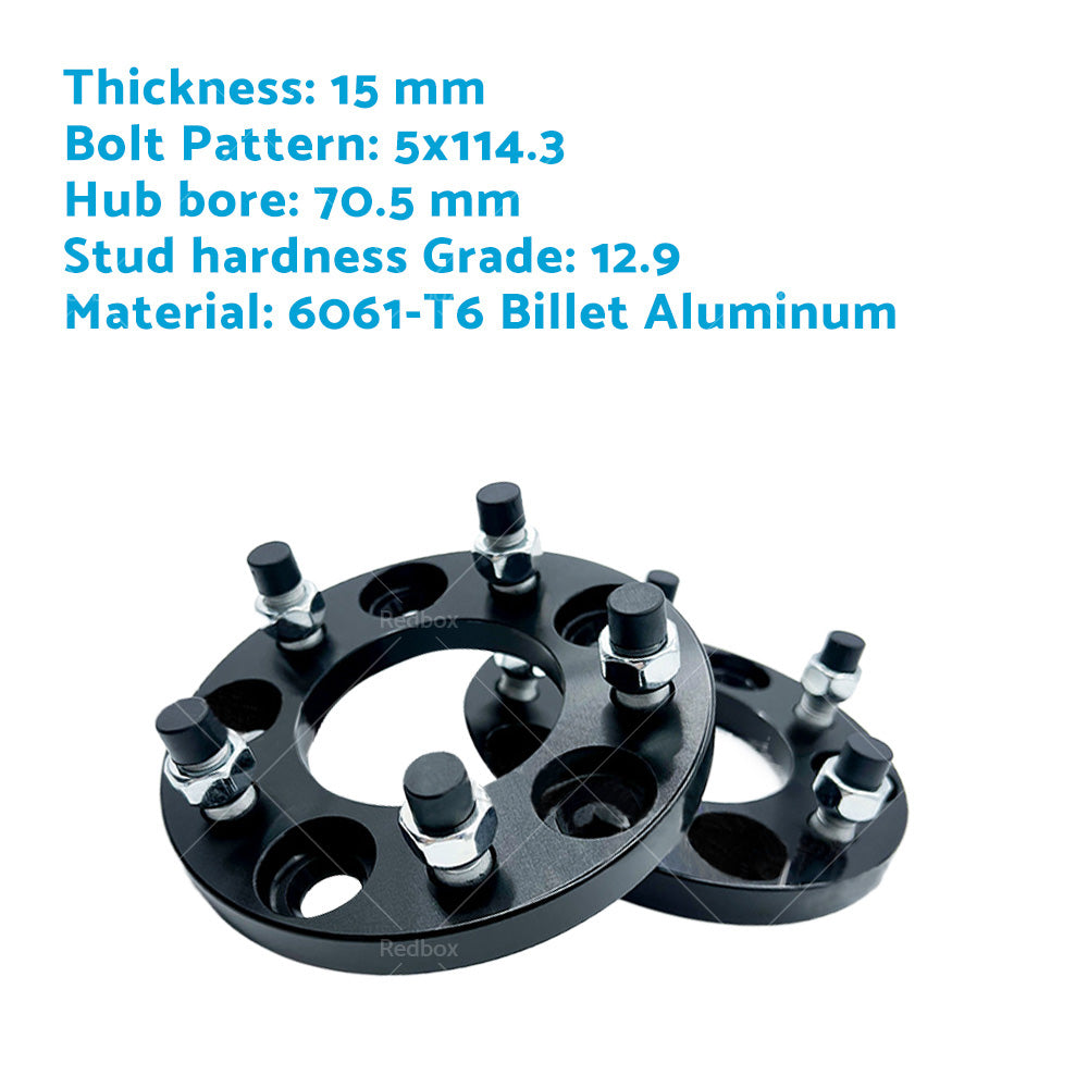 {{ 15mm Bolt-on Wheel Spacers 5 X 114. 3 70. 5mm Fit For Ford Falcon  and  Mustang 94-14 }} - Buy Car Parts Online at {{ Kaka Auto Parts }}.