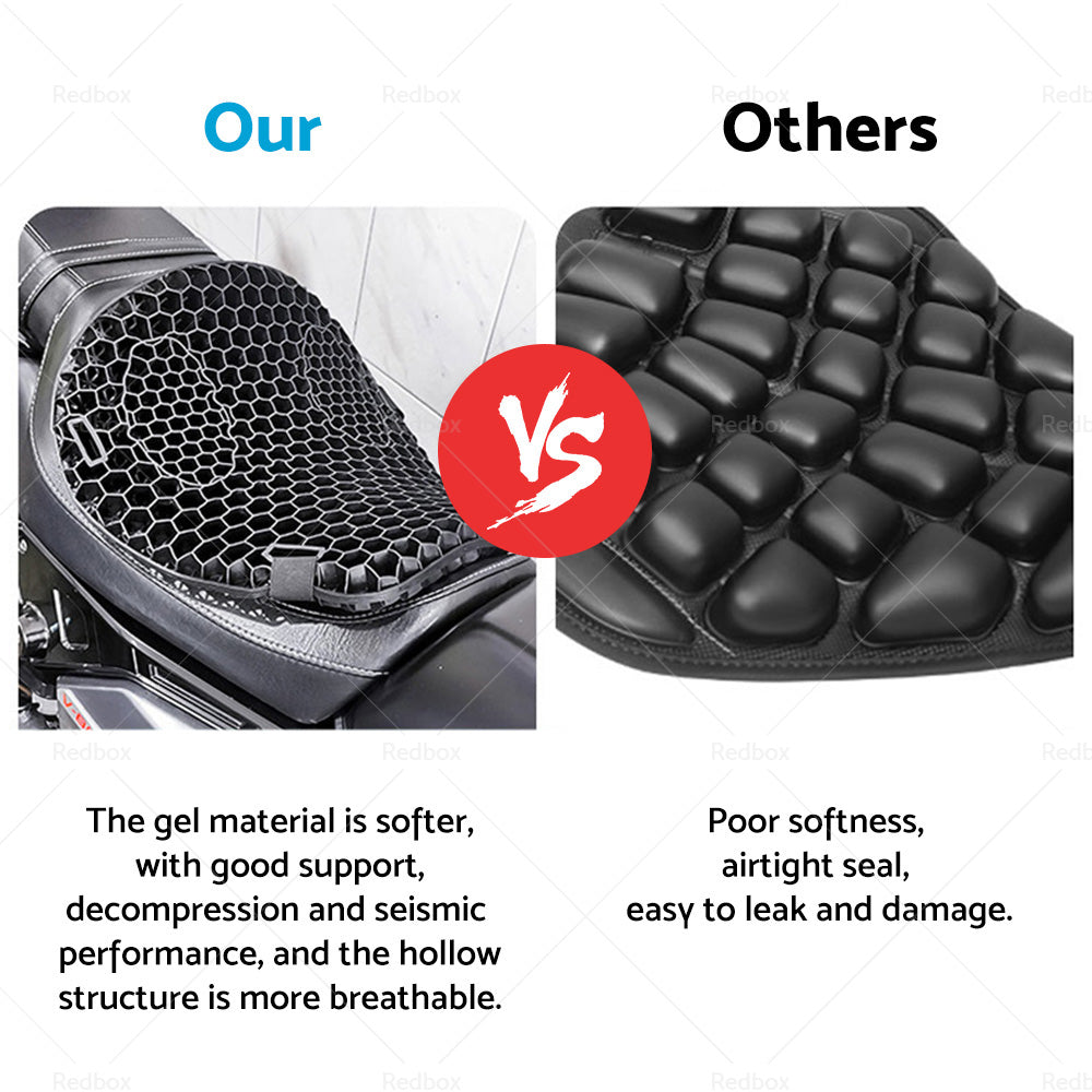 {{ 1x Motorcycle Comfort Gel Seat Cushion Pillow Pad Cover Pressure Relief w or sleeve }} - Buy Car Parts Online at {{ Kaka Auto Parts }}.
