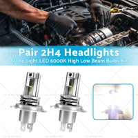 {{ 2x H4 Headlights Replacement Globe Light LED 6000K High Low Beam Bulbs Kit }} - Buy Car Parts Online at {{ Kaka Auto Parts }}.