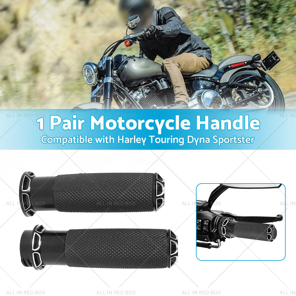 {{ 1inch Pair Black Hand Grip Handle Bar Suitable for Harley Touring Dyna Sportster }} - Buy Car Parts Online at {{ Kaka Auto Parts }}.