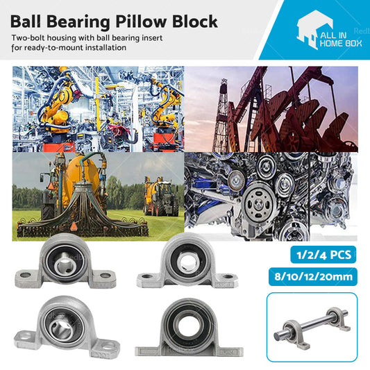 {{ 4PCS 8/10/12/20mm Inner Diameter Ball Bearing Pillow Block Zinc Alloy Metal }} - Buy Car Parts Online at {{ Kaka Auto Parts }}.