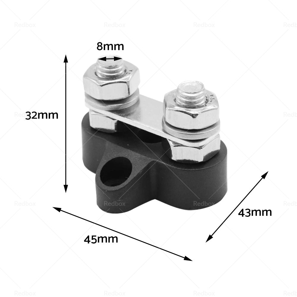 {{ 2x 5 or 16 inch  M8+M8 Bus Bar Terminal Blocks Negative Positive Distribution Stud }} - Buy Car Parts Online at {{ Kaka Auto Parts }}.