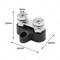 {{ 2x 5 or 16 inch  M8+M8 Bus Bar Terminal Blocks Negative Positive Distribution Stud }} - Buy Car Parts Online at {{ Kaka Auto Parts }}.