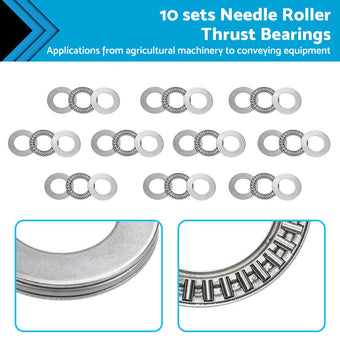 compare product 10PCS 20mm x 35mm x 2mm AXK2035 Thrust Needle Roller Bearing with AS2035 Washer