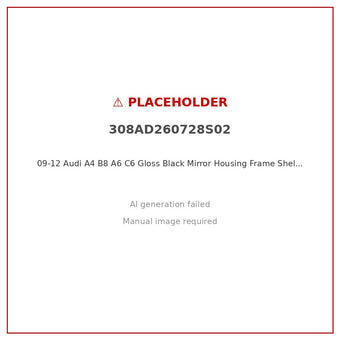 compare product 09-12 Audi A4 B8 A6 C6 Gloss Black Mirror Housing Frame Shell Left 8T0857527D