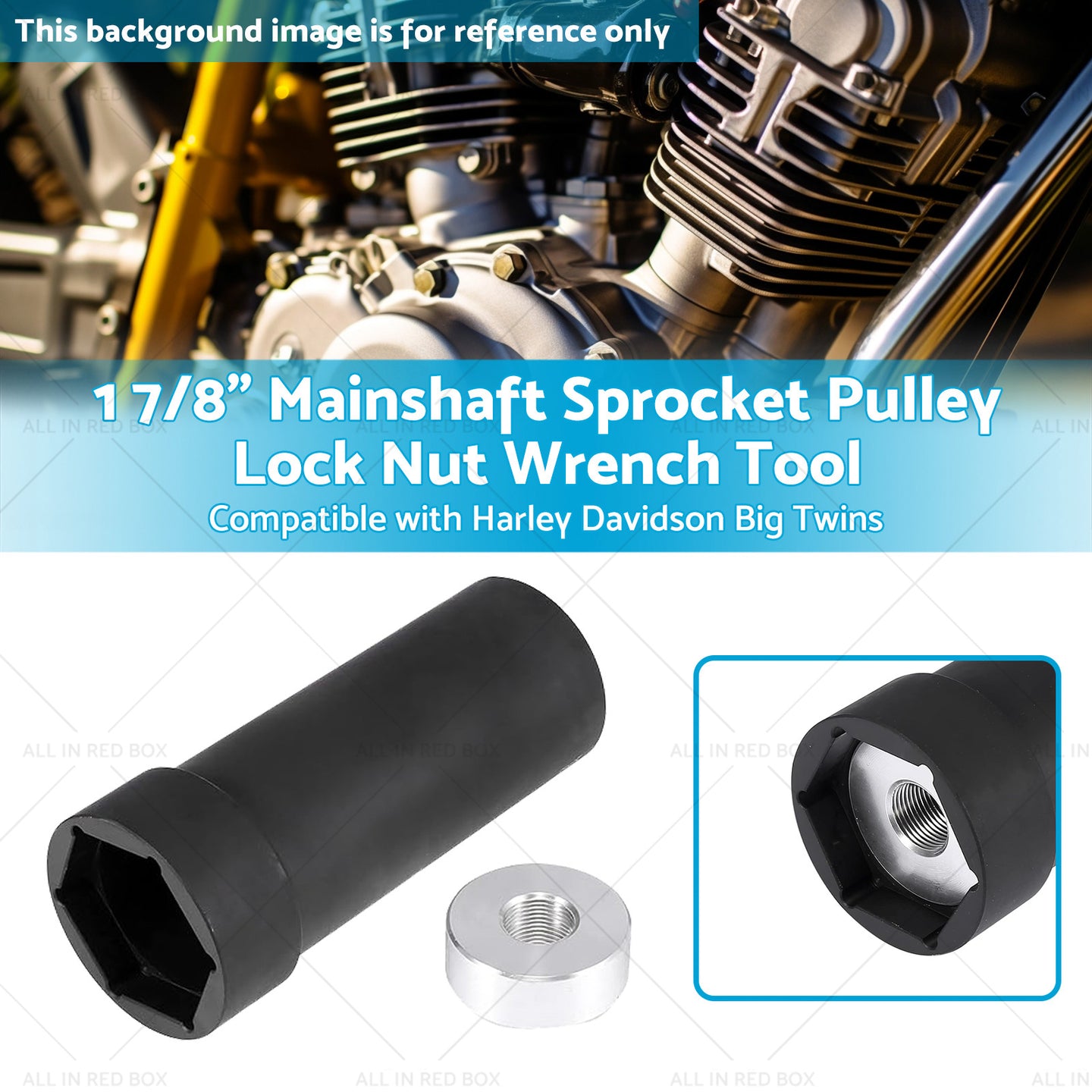 {{ 1 7 8inch Mainshaft Sprocket Pulley Lock Nut Wrench Tool Suitable for 36-06 Harley }} - Buy Car Parts Online at {{ Kaka Auto Parts }}.