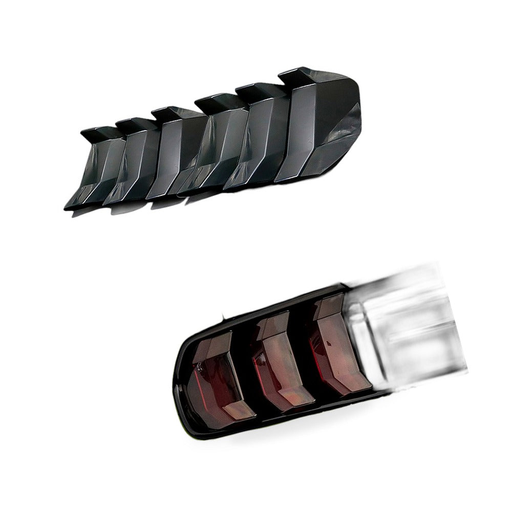 Smoked Tail Light Cover Suitable for Ford Mustang 2018-2023 Black ABS Trim Shell - BD2