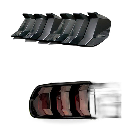 Smoked Tail Light Cover Suitable for Ford Mustang 2018-2023 Black ABS Trim Shell - ZT2