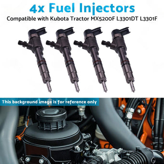 compare product 4x Fuel Injectors Suitable for Kubota Tractor MX5200F L3301DT L3301F 0445110775