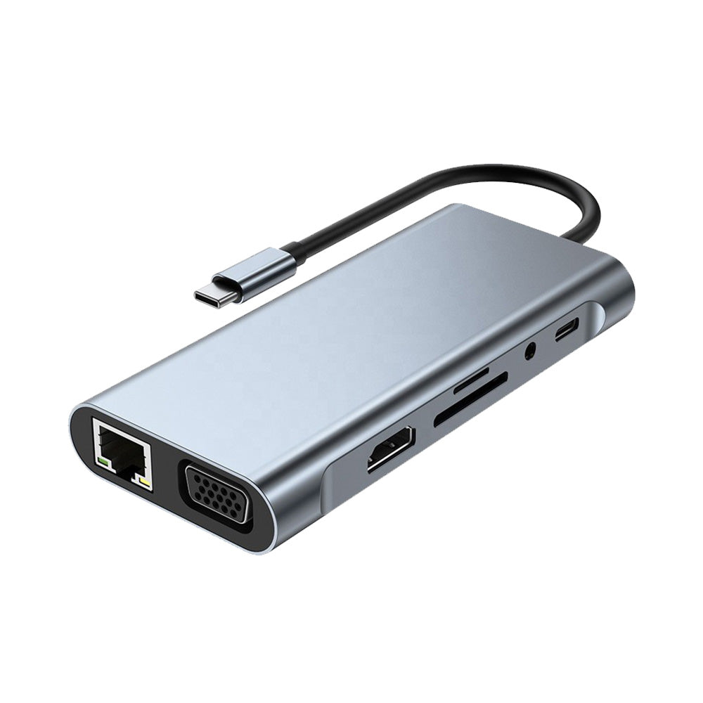 11-in-1 USB-C Hub Adapter with HDMI and USB 3.0 Ports Suitable For MacBook Pro & iPad Pro