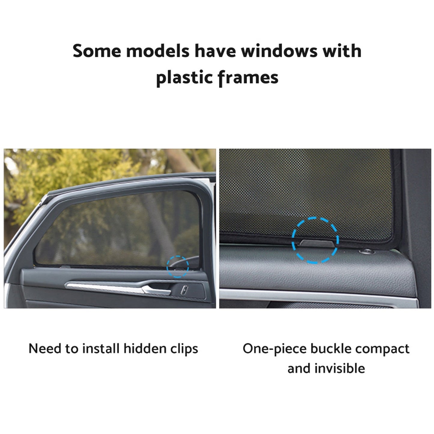 Car Window Magnetic Mesh Sun Blind Shades Suitable For BMW iX3 2023-2024