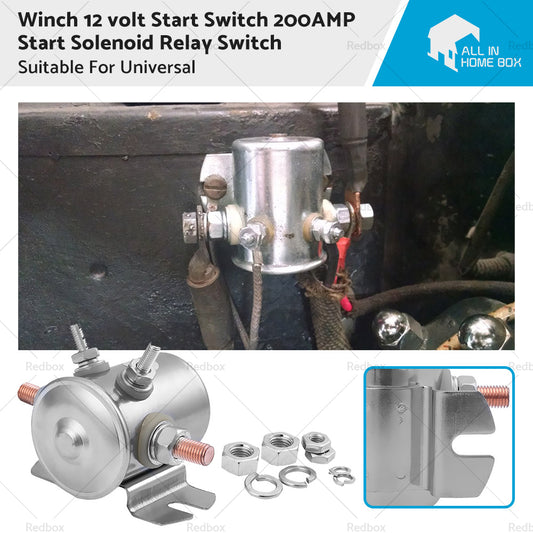 {{ Universal Winch 12 volt Start Switch 200AMP Start Solenoid Relay Switch }} - Buy Car Parts Online at {{ Kaka Auto Parts }}.