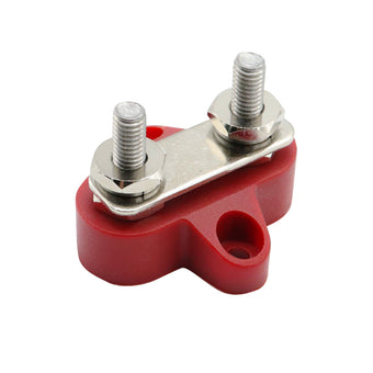 compare product M6 Bus Bar Terminal Block Heavy Duty Red Dual Power Distribution Stud